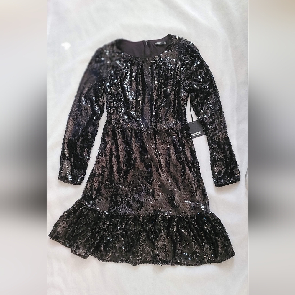NWT! Fall Glam Sequin Barbiecore LBD Women's Party Dance Formal Minidress Small - Picture 7 of 17